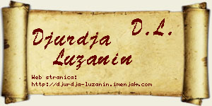 Đurđa Lužanin vizit kartica
